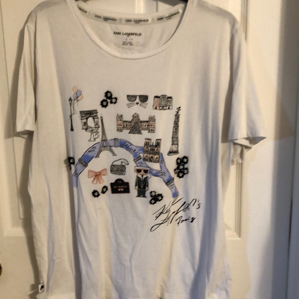 Karl Lagerfeld Paris white t-shirt size XL